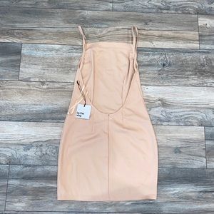 Blush open back dress